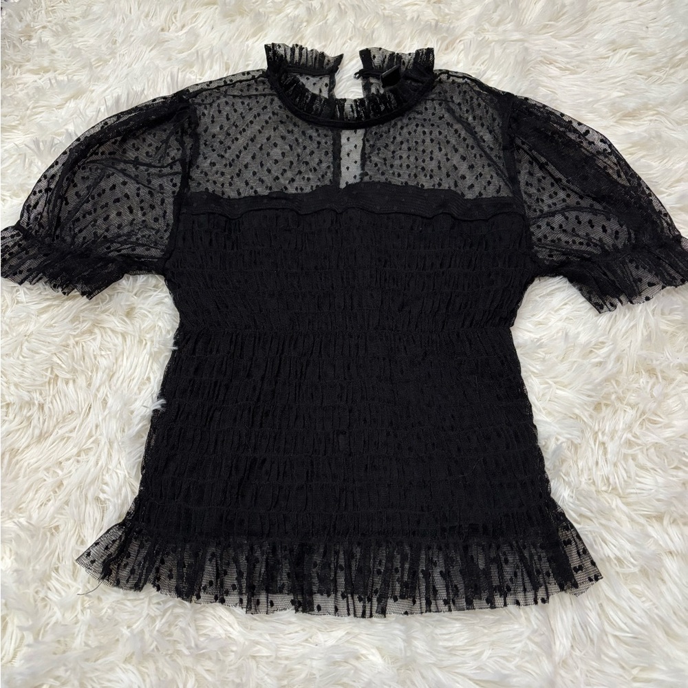 Black Sheer Top